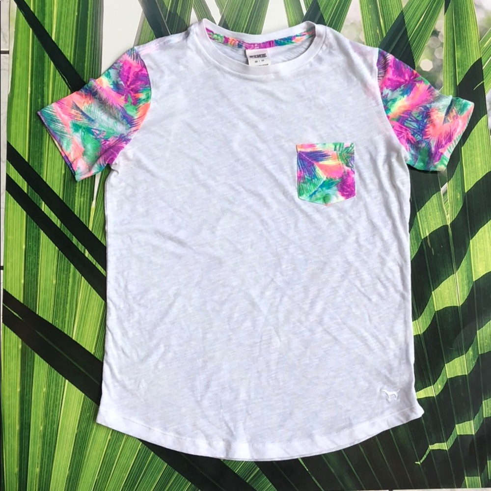 VS PINK short sleeve tee shirt tropical